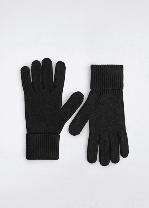Black cashmere gloves