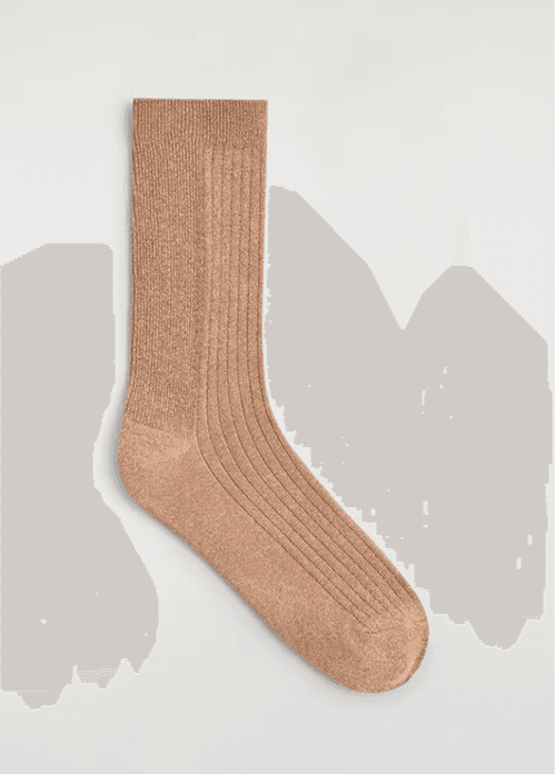 Camel alpaca wool sock